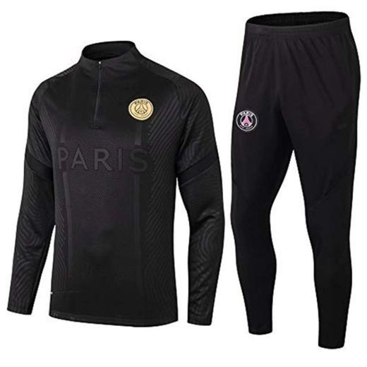 Paris Black Camiseta de Manga Larga Ropa de fútbol Primavera y otoño