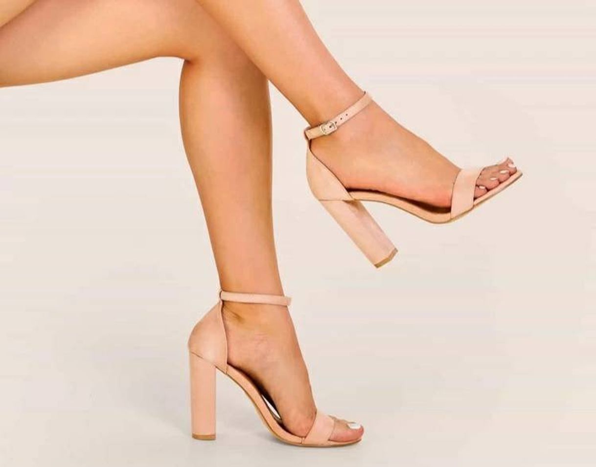 Social Tacones Gruesos Con Tira Tobillera