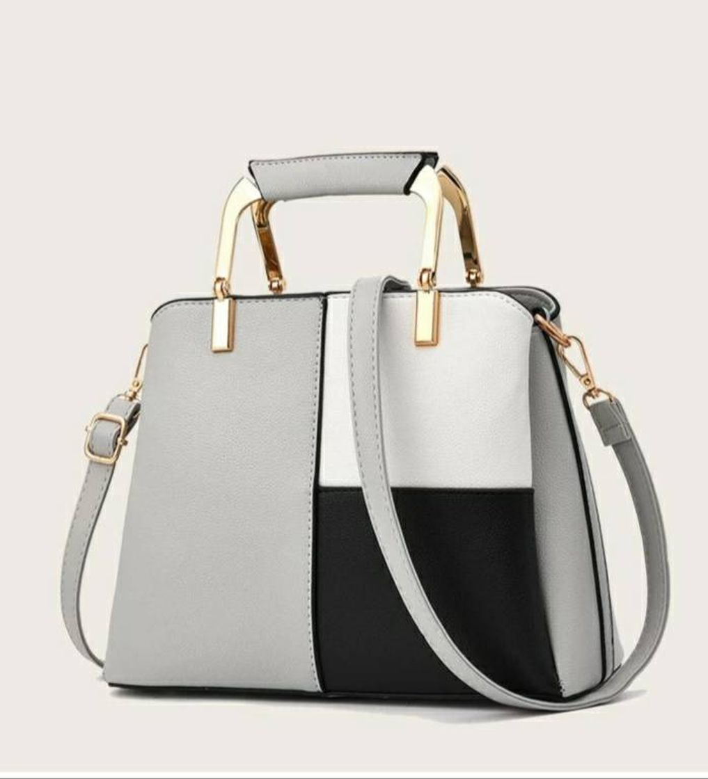 Social Bolsa Cartera Con Asa Metálica De Color Combinado

