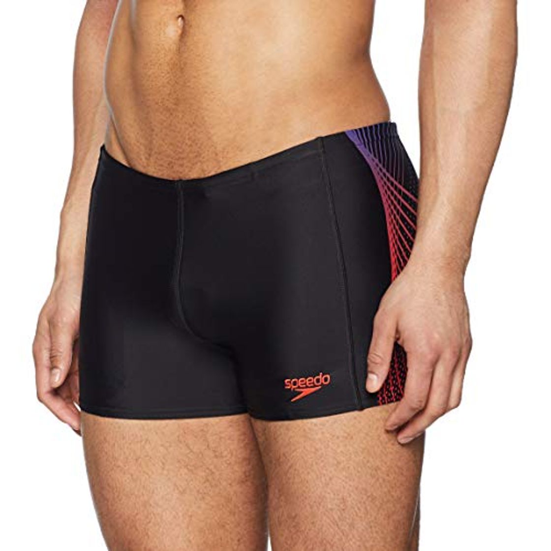 Fashion Speedo Placement Panel Aquashort Am Bañador, Hombre, Black