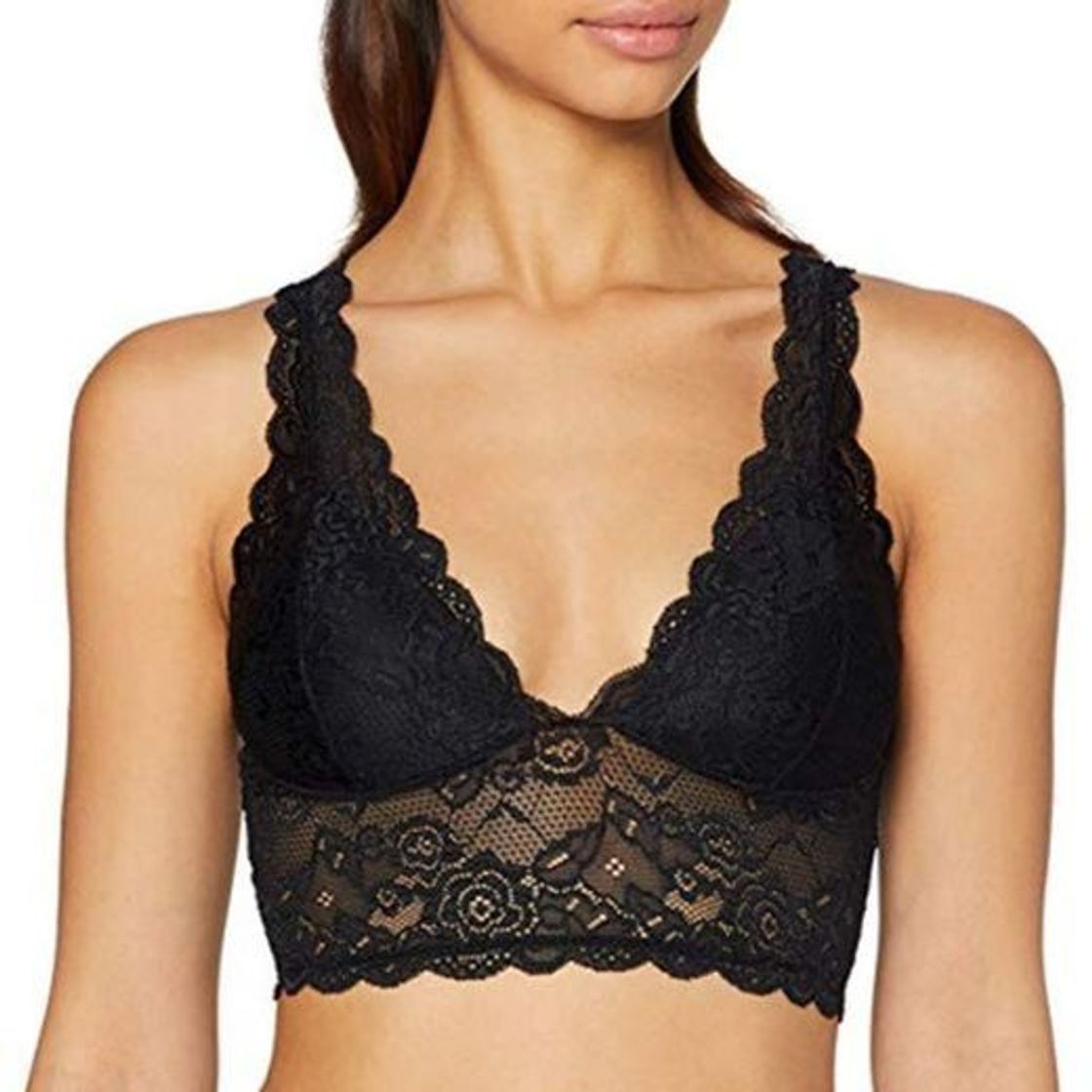 Social Only Onlchloe Lace Bra Noos Acc Corsé, Negro