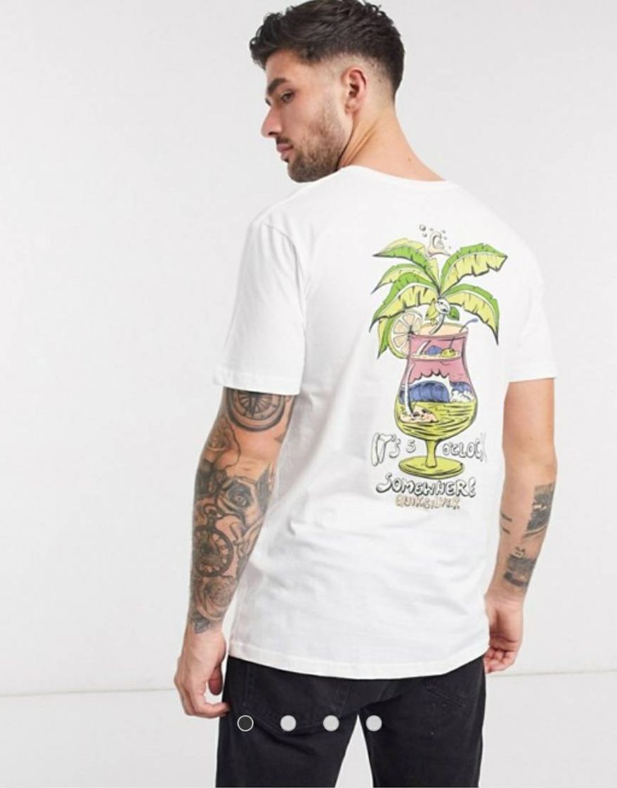 Social Camiseta blanca Lullaby Beach de Quiksilver
