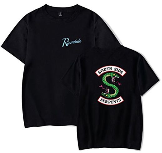 OLIPHEE Camisetas con Logo Impresa de Riverdale estlio Casual para Mujerhei