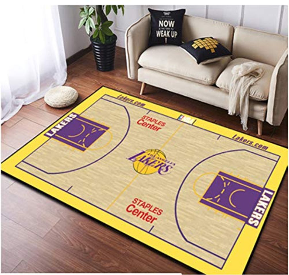 Alfombra Estilo Europeo Y Americano Nba Baloncesto Ginger Yellow Lakers Equipo Personalidad