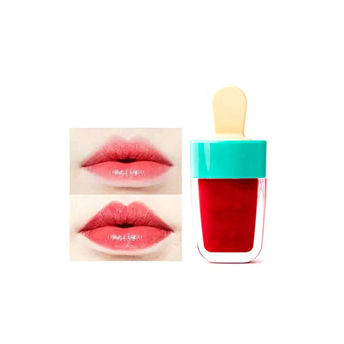 Social Sungpunet LIPHOP Helado lindo del lápiz labial líquido impermeable Labial Lip Glaze lápiz labial del lustre de larga duración de labios hidratante cosméticos del maquillaje 01 sandía roja *