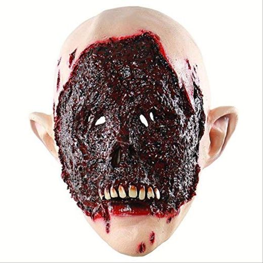 PMWLKJ Halloween Horror Mask Fear Party Haunted Tools Escape Bloody Scary Head Cover Accesorios de maquillaje Decoración Como se muestra F