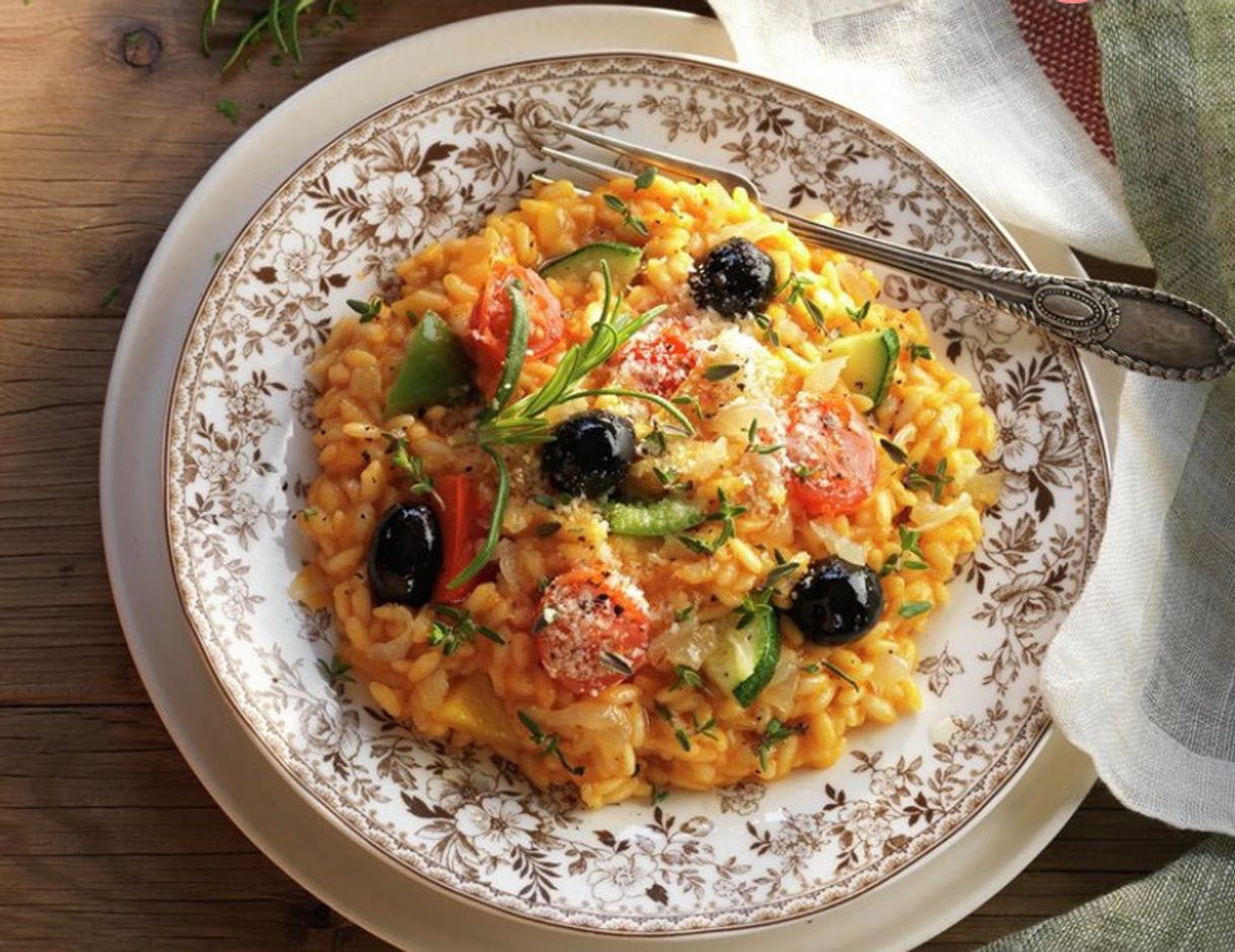 Social Risotto de tomate y cebolla caramelizada 