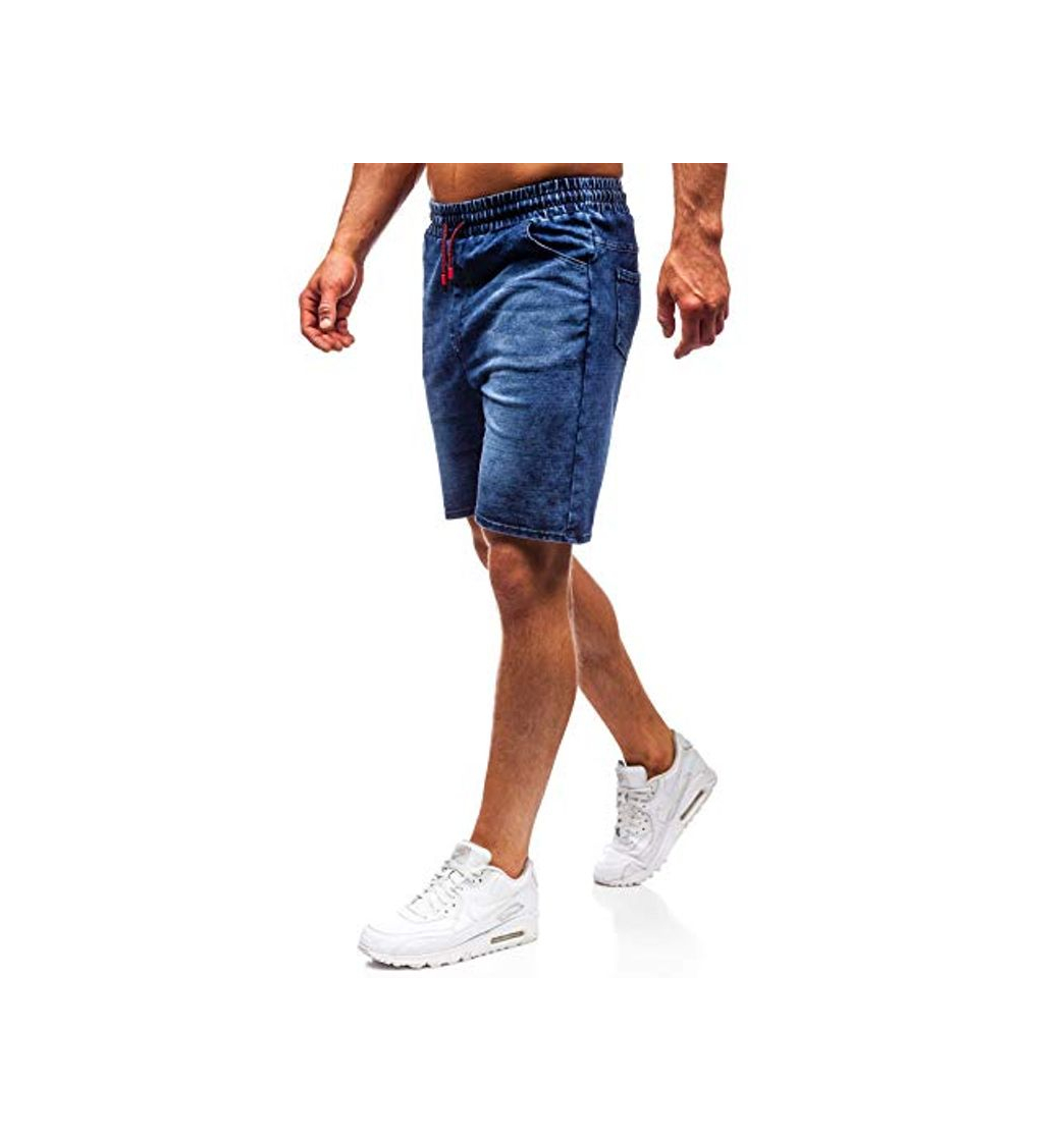 Product BOLF Hombre Pantalón Corto Pantalones Vaqueros Denim Regular Pantalón de Algodón J