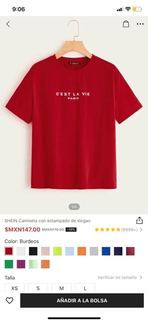 Moda Camiseta roja