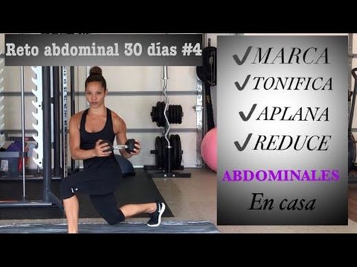 RETO ABDOMINAL 30 DÍAS #4/ Abdominales en Casa/ Como ...