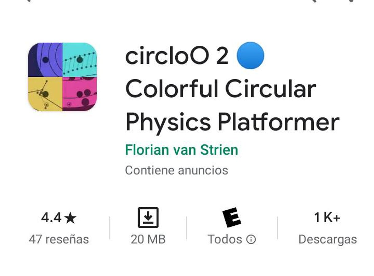 Videojuegos circloO 2 Colorful Circular Physics Platformer 