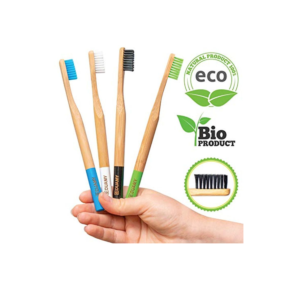 Belleza DUAMY Cepillos de Dientes de Bambú Ecológicos