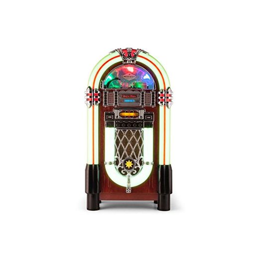 AUNA Graceland XXL Jukebox Vintage - Bluetooth , Reproductor CD , Puerto