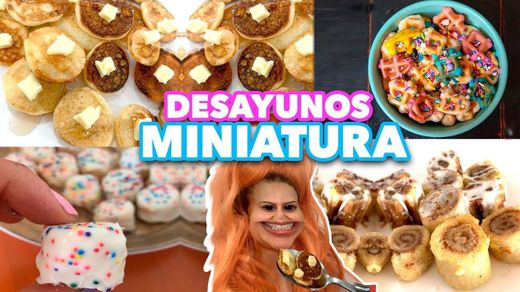 5 DESAYUNOS MINIATURA!!! Mini hot cakes, Maire wink 