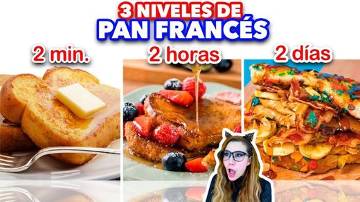3 niveles de PAN FRANCÉS. / 2 min vs 2 horas vs 2 DÍAS - YouTube