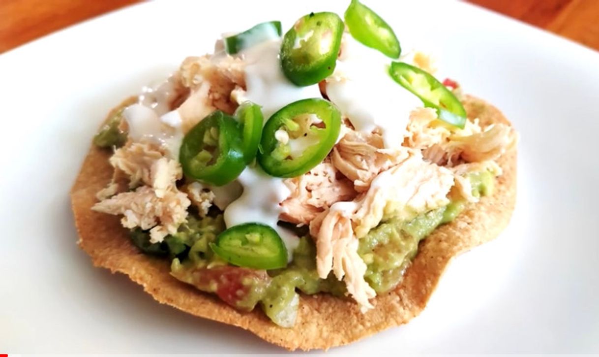 Moda Tostadas de pollo con guacamole 