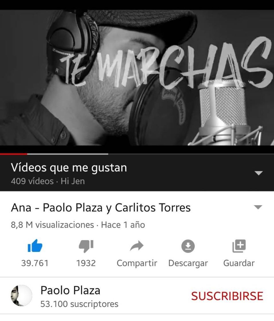 Canciones Ana - Paolo Plaza y Carlitos Torres - YouTube