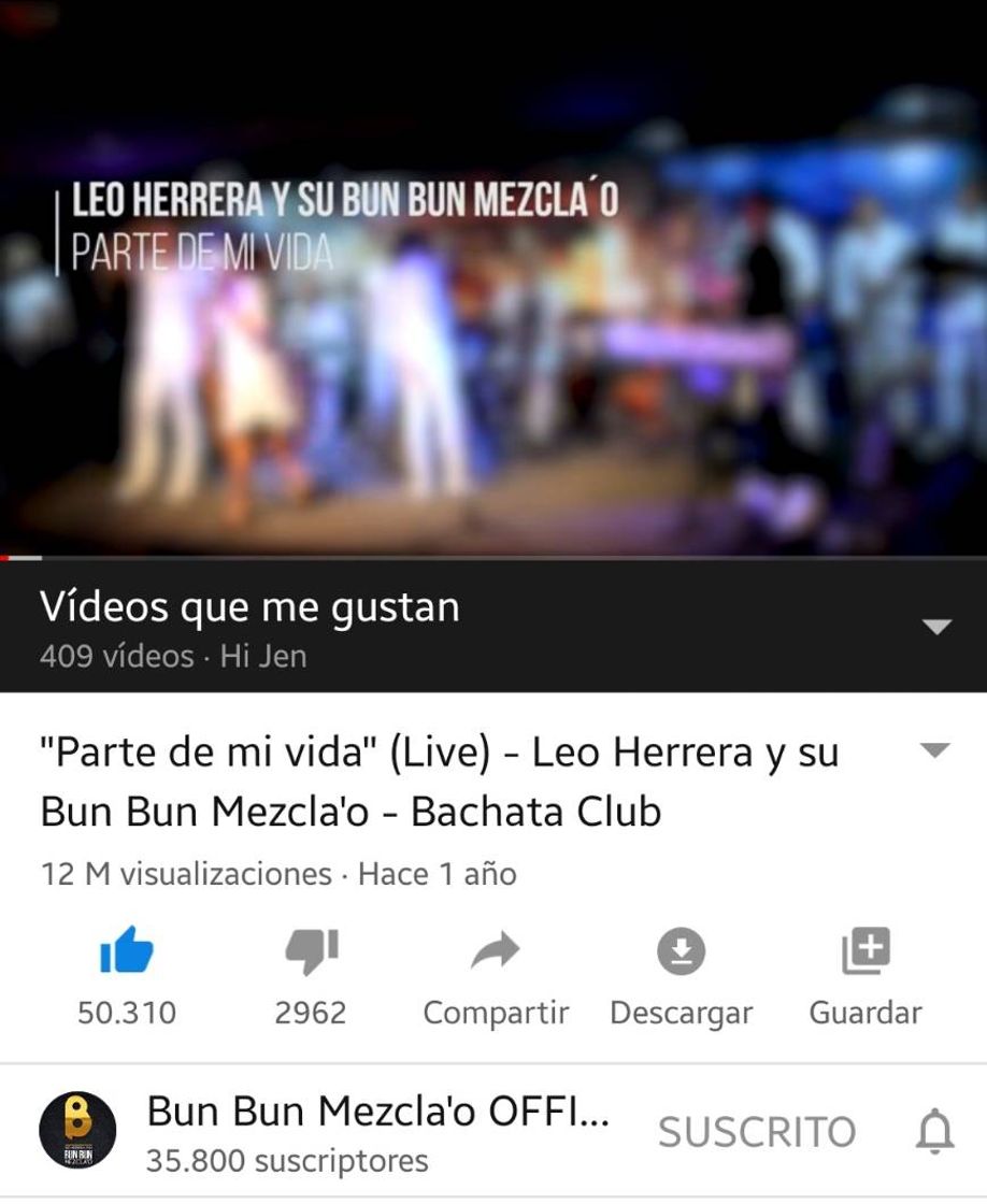 Music "Parte de mi vida" (Live) - Bachata Club - YouTube