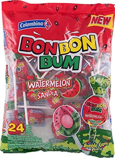 Chupetín Bon Bon Bum con goma de mascar en el interior