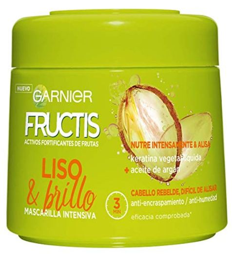 Garnier Fructis Liso & Brillo Mascarilla para cabello rebelde o difícil de