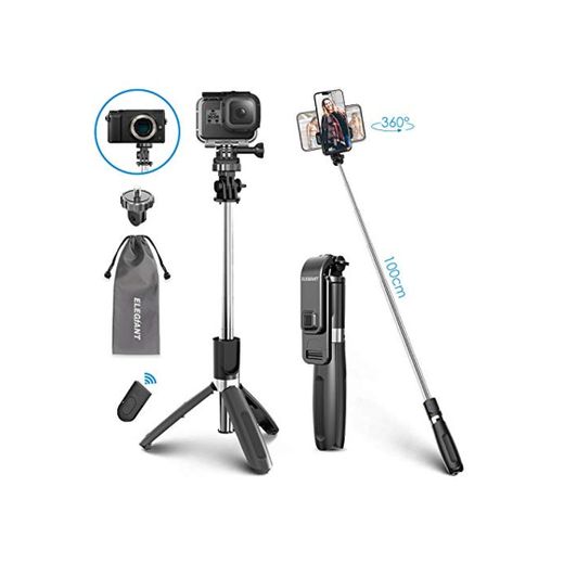 ELEGIANT Palo Selfie Trípode Bluetooth Mini Stick Movil Deportivo Extensible de Control