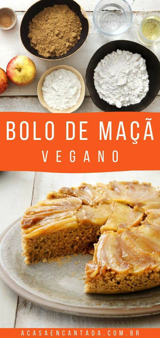 Social Bolo de maçã vegano