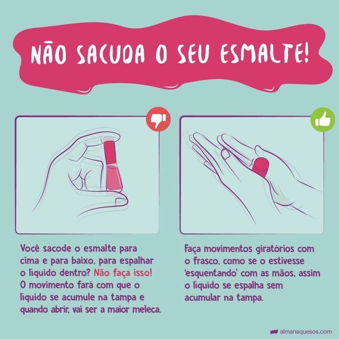 Fashion Não sacuda o esmalte 