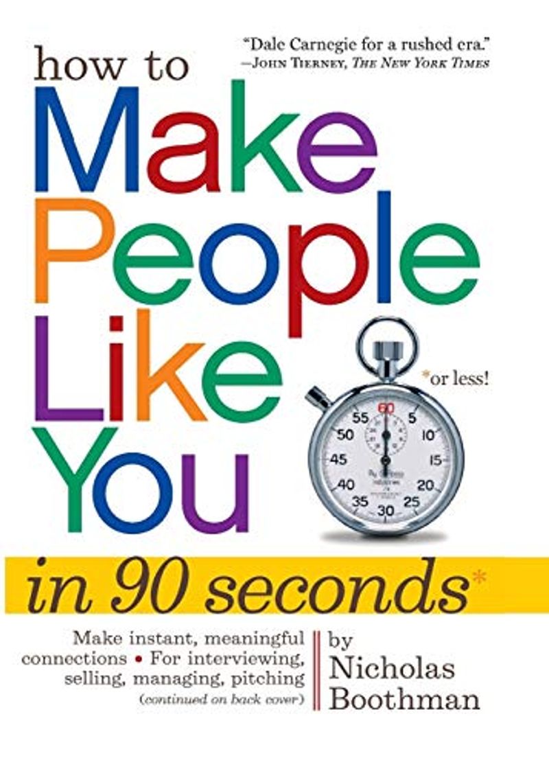 Books How to Make People Like You in 90 Seconds or Less!