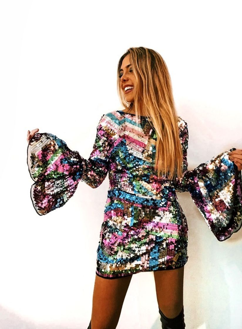 Product VESTIDO ASOS MANGA LARGA CON LENTEJUELAS 