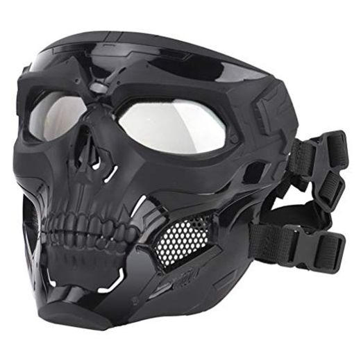SGOYH Airsoft Táctico Skull Messenger Masks Equipo de protección Máscara Facial Completa