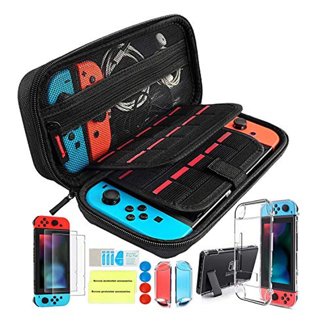 Social Th-some Kit de Accesorios 14 en 1 para Nintendo Switch