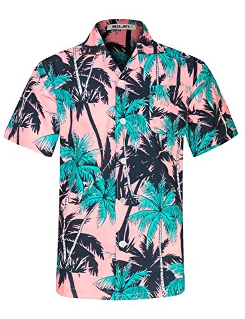 Productos BOJIN - Camisa de playa de manga corta para hombre, diseño de