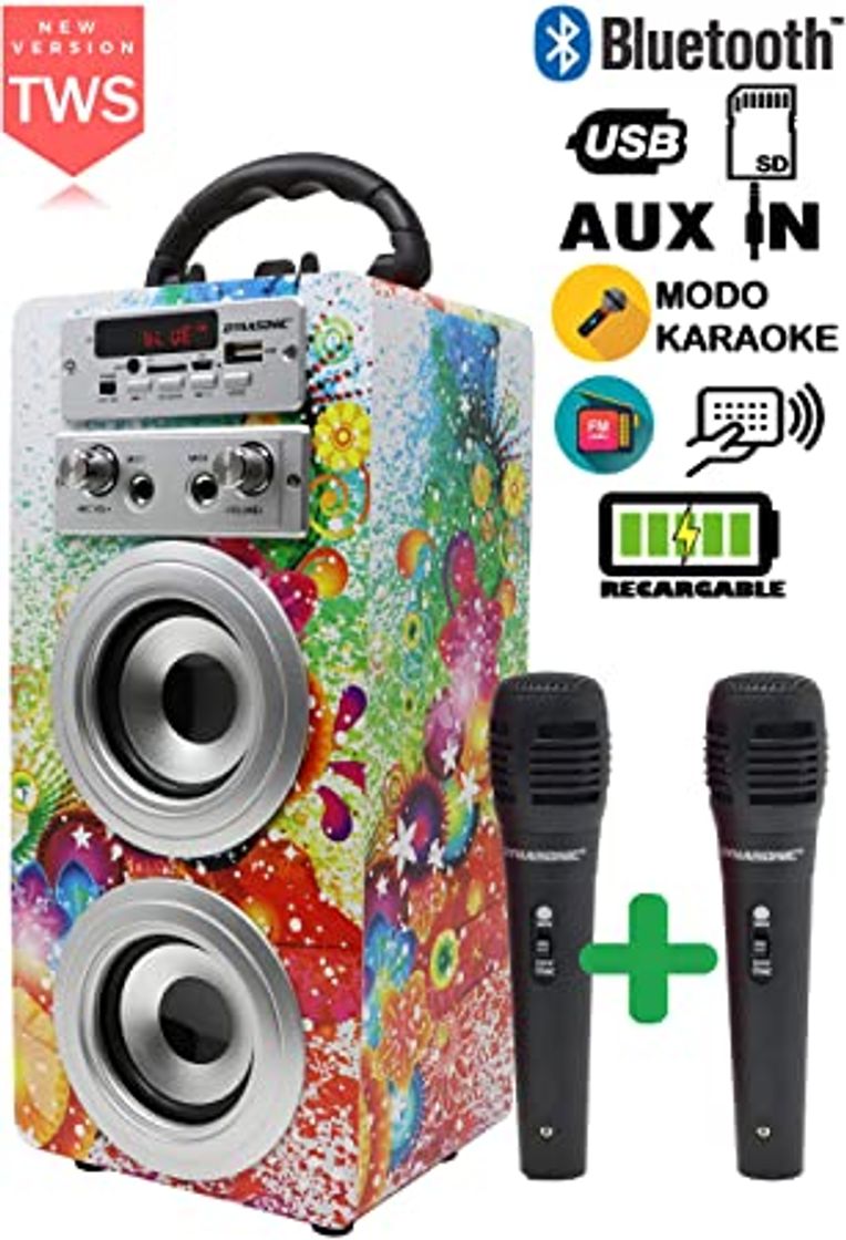 Moda Altavoz Bluetooth Portátil Karaoke DYNASONIC