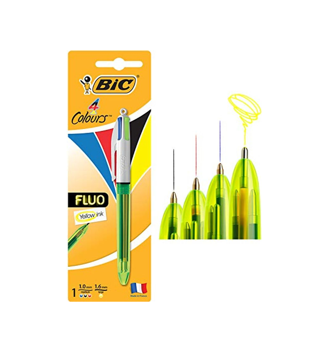 Productos BIC 4 colores Fluo bolígrafos Retráctiles - Tinta Negra