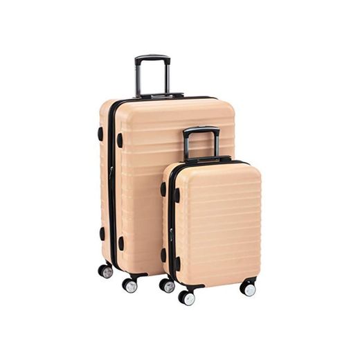 AmazonBasics  - Juego de 2 maletas rígidas giratorias prémium