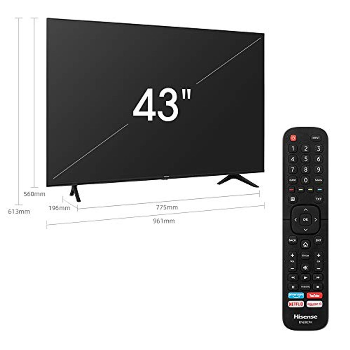 Producto Hisense UHD TV 2020 43AE7000F - Smart TV Resolución 4K con Alexa