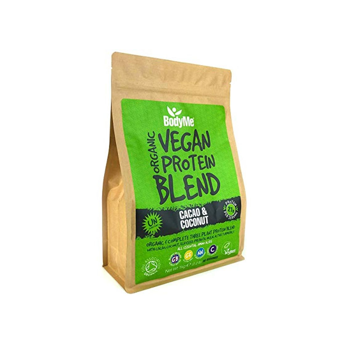 Social BodyMe Mezcla de Proteina Vegana Organica en Polvo
