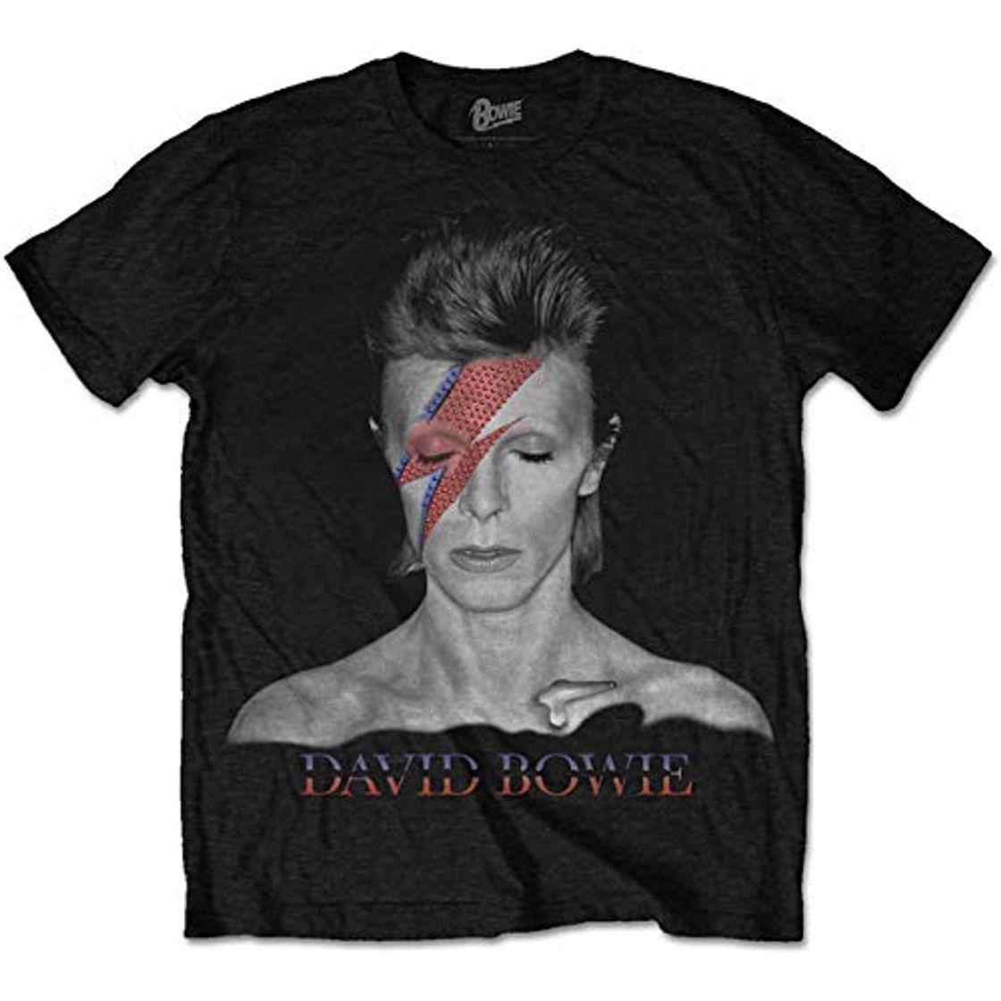 Producto Rockoff Trade David Bowie Aladdin Sane Camiseta, Negro