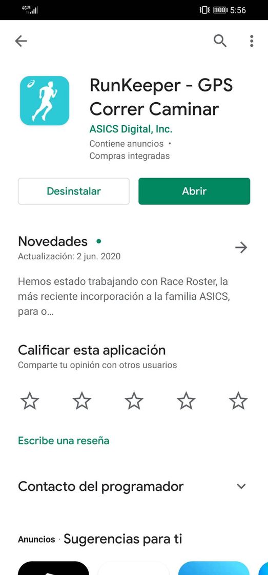 App Run keeper (sólo Android) Premium sin publicidad 