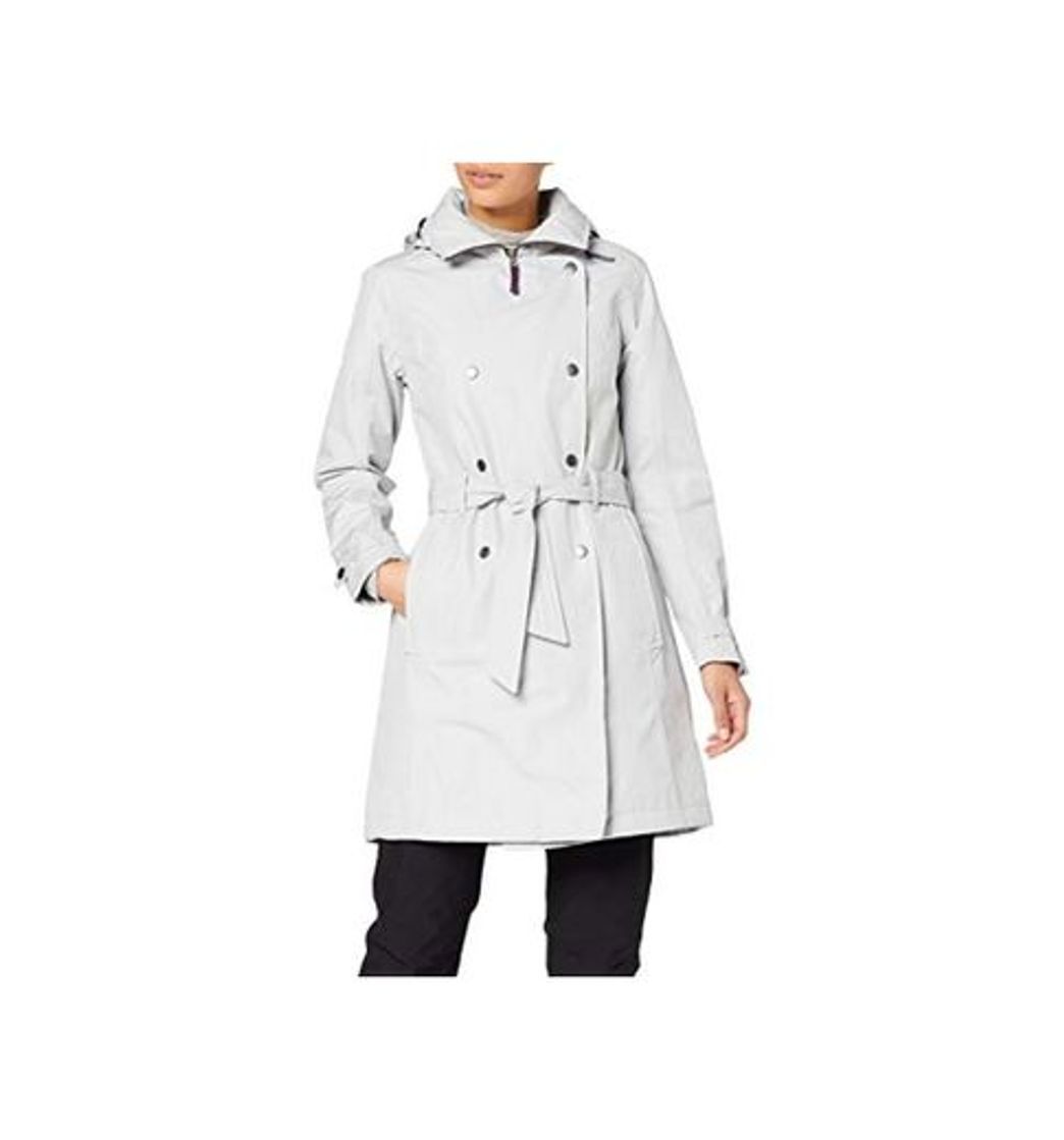 Social Helly Hansen W Welsey Trench Insulated Abrigo, Mujer, Gris