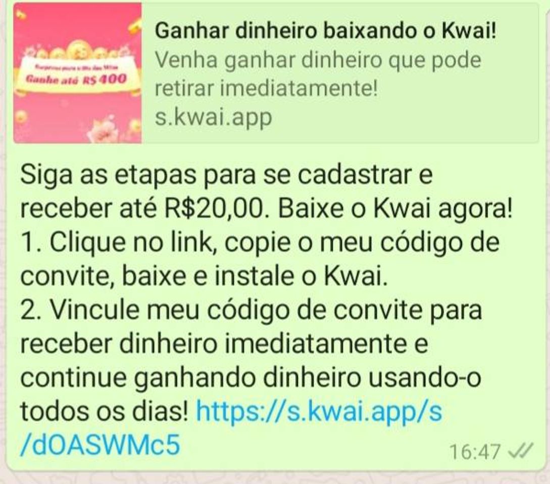 Fashion Quer ganhar dinheiro? Acesse o link e usa meu código 