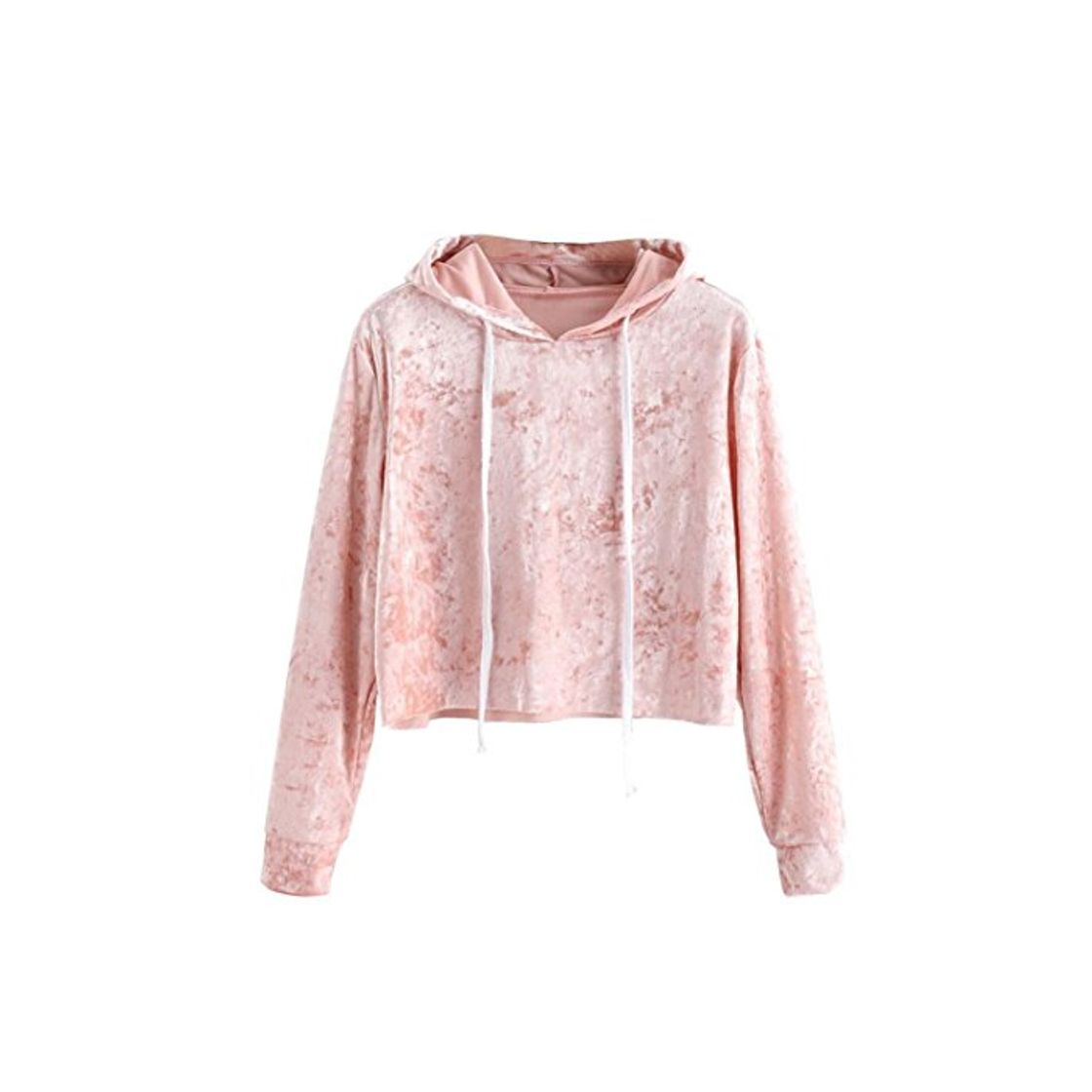 Social Sudaderas Corto Primavera Mujer Casual Sólido Terciopelo Sudaderas con Capucha Manga Larga