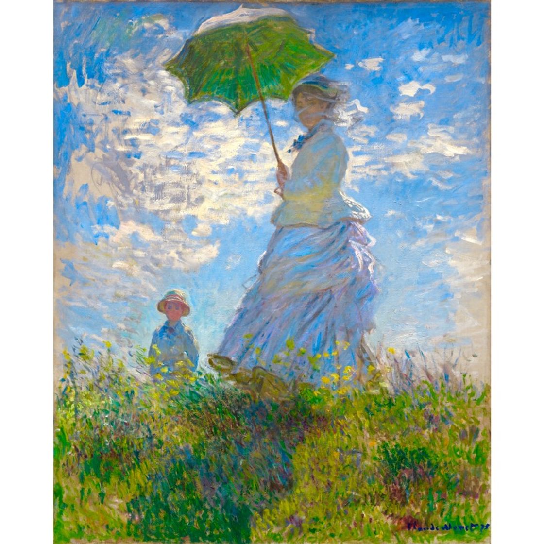 Fashion Woman with a Parasol - Madame Monet and Her Son