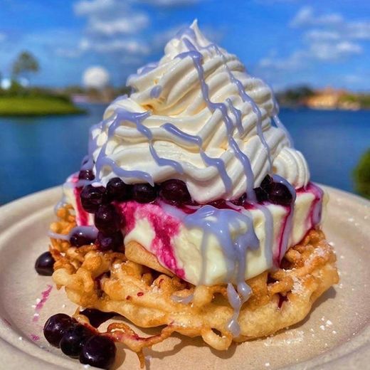 Lemon Blueberry Funnel Cake