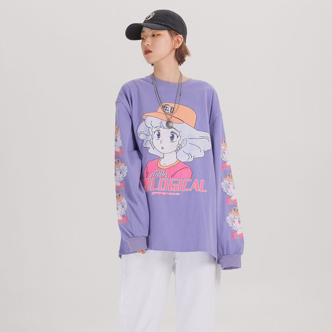 Fashion EXTREME Long Sleeve Harajuku Kawaii Clothes Oversized ...