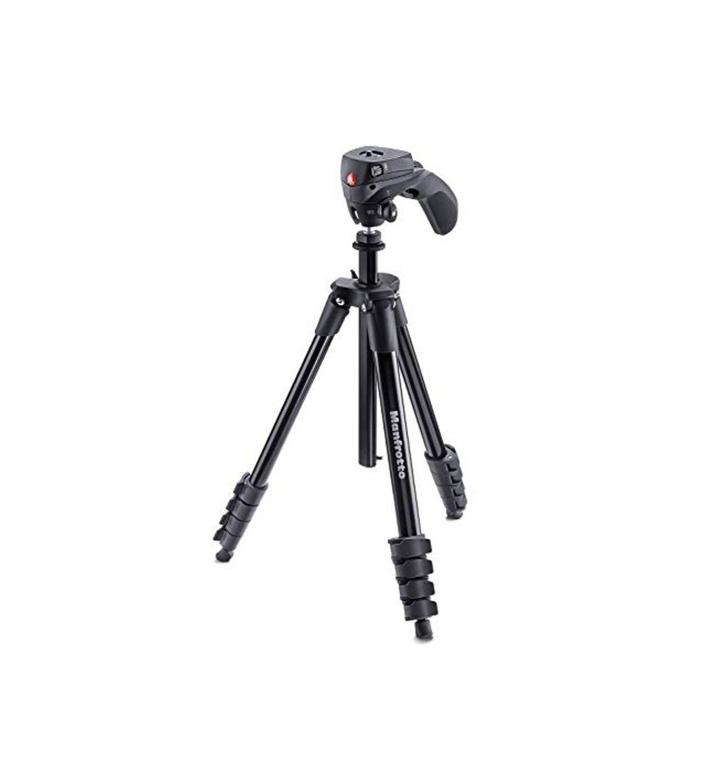 Social Manfrotto Compact Action, Trípode con Rótula de Joystick para Cámaras Réflex