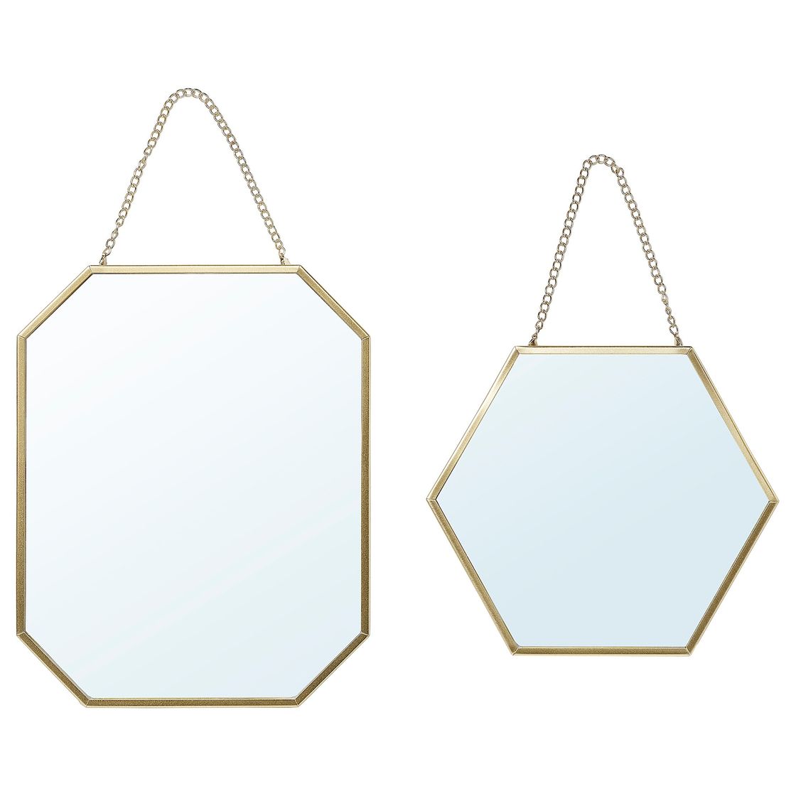 Social LASSBYN Espejo 2 unidades en dorado - IKEA