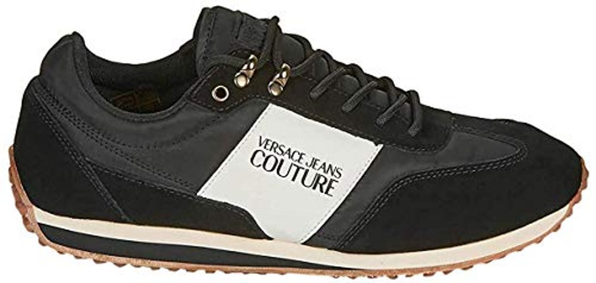 Moda Versace Jeans Couture Sneakers, Zapatillas de Gimnasia Hombre, Negro