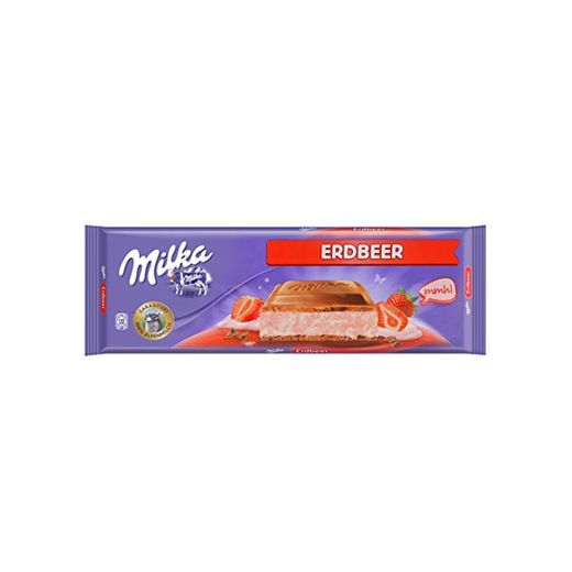 Milka Tableta De Chocolate Leche Con Fresa