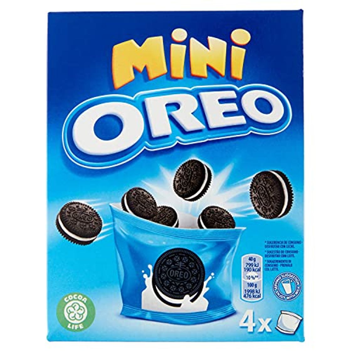 Social Oreo - Mini Galletas De Chocolate Rellenas De Crema Blanco